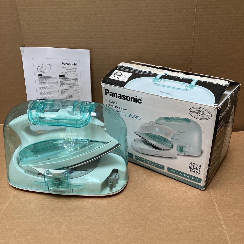 Panasonic NI-L70SR Cordless Steam Iron Dock & Carry Case Complete Tested Works